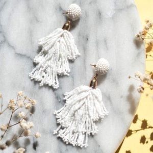 Panacea Beaded Tassel Earrings NWT